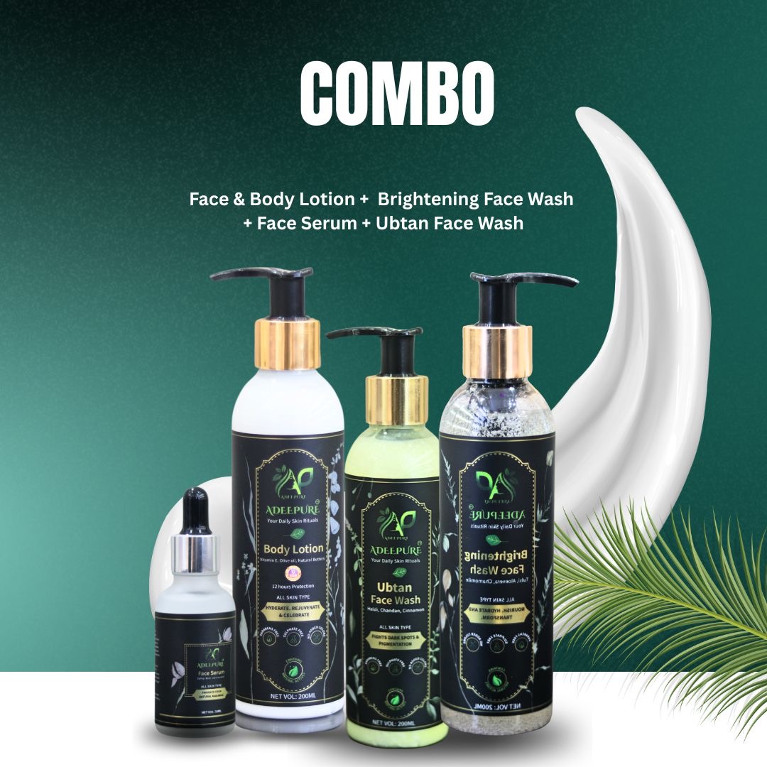 Face & Body Lotion + Ubtan Face Wash + Brightening Face Wash + Face Serum