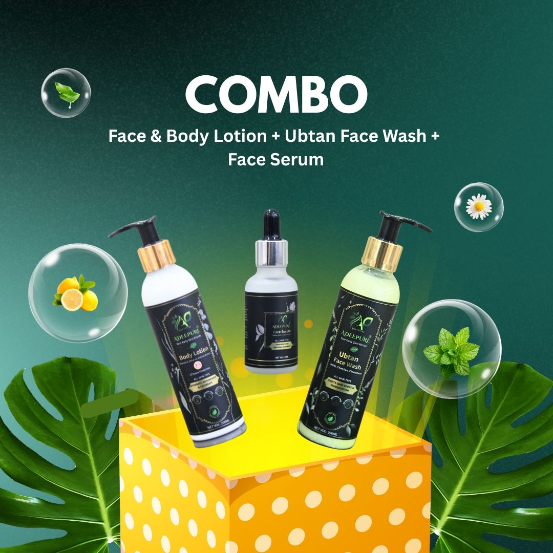 Face & Body Lotion + Face Serum + Ubtan Face Wash