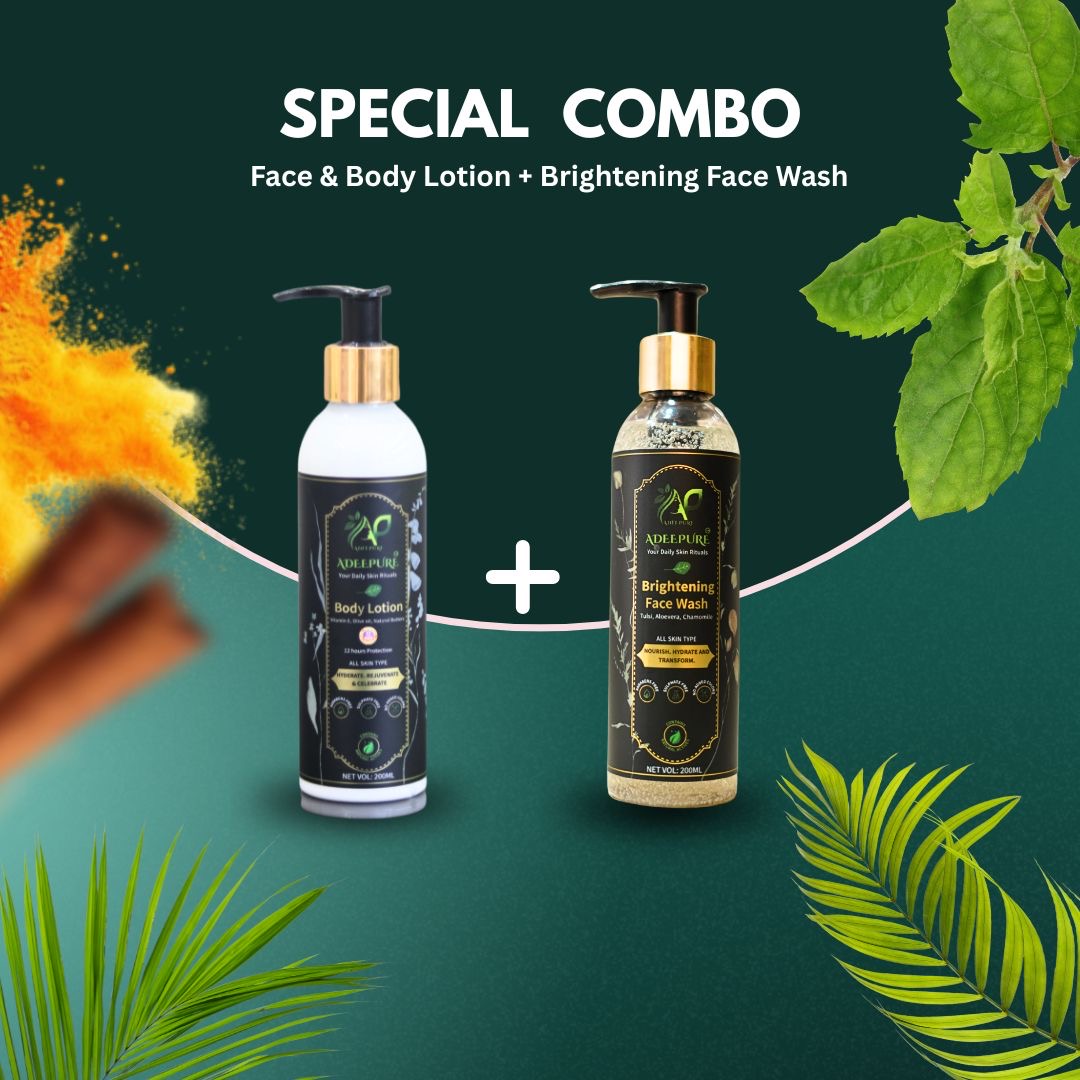Face & Body Lotion + Brightening Face Wash